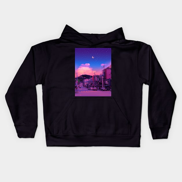 Synth City Kids Hoodie by funglazie